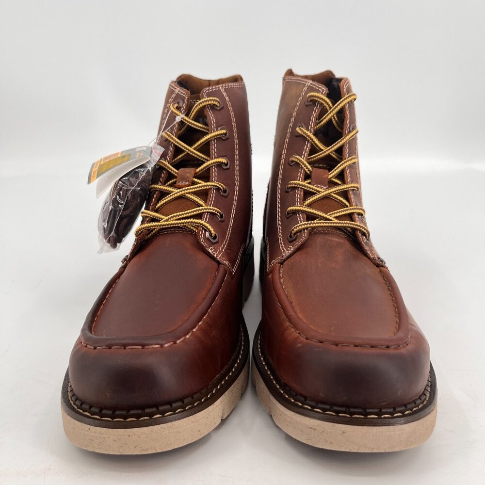 CAT Mens Covert Round Toe Lace up Boots Brown Size 11.5M New In Box - Picture 3 of 16